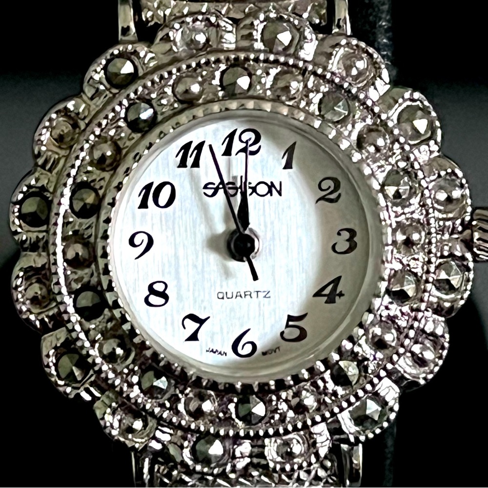 Sassoon Vintage Marcasite Look Choir Bracelet Watch